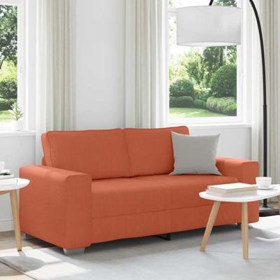 Loveseat Sofa Rood Oranje 140 cm Corduroy Stof