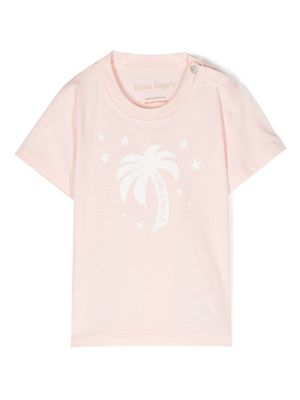 Palm Angels Kids t-shirt en coton à imprimé Palm Stars - Rose