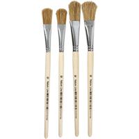 Creativ Company Vernis / lak kwasten, afm 10+16, l: 13-18 mm, b: 13-17 cm, plat, 4 stuk/ 1 doos