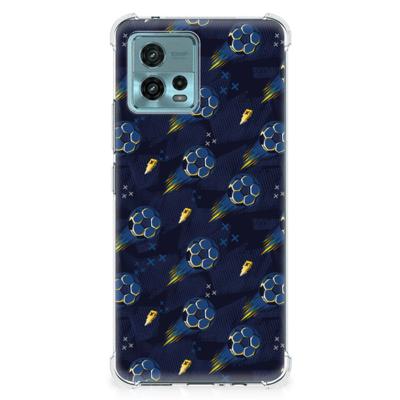 Doorzichtige Silicone Hoesje voor otorola Moto G72 Voetbal