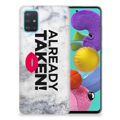 Samsung Galaxy A51 | Siliconen hoesje | met naam Already Taken White