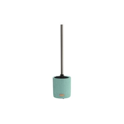 Toiletborstel DKD Home Decor Cement Roestvrij staal Groen 10 x 10 x 36 cm