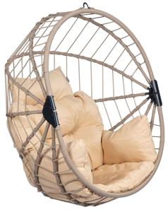 Hangstoel Eénpersoons 'Egg Luxe' Taupe - Grijs - 160 kg - Tropilex