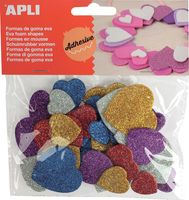 Apli Kids zelfklevende glitter harten, blister met 50 stuks - thumbnail