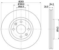 Remschijf 8DD355108371