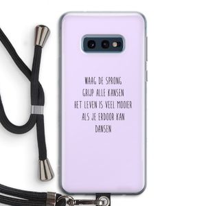 Sprong: Samsung Galaxy S10e Transparant Hoesje met koord