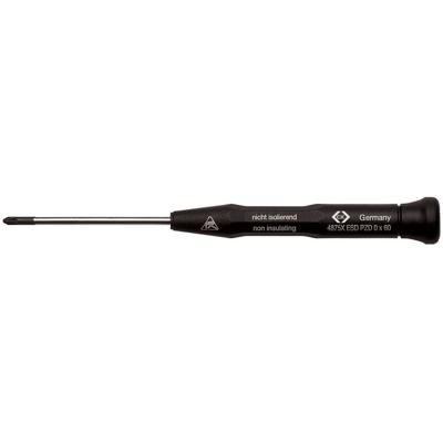 C.K T4875X ESD ESD Kruiskop schroevendraaier PZ 0 Koplengte: 60 mm DIN EN 61340-2