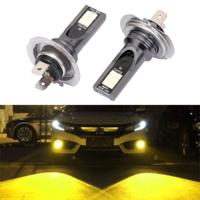 2 stuks H7 DC12V-24V/12W/3000K/800LM 12LEDs SMD-3030 auto LED Mistlamp (geel licht)