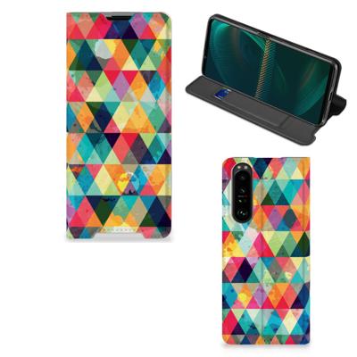 Sony Xperia 5 III | Hoesje met Magneet | Geruit