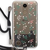 Small white flowers: LG K10 (2017) Transparant Hoesje met koord