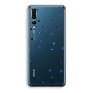 Blauwe stippen: Huawei P20 Pro Transparant Hoesje