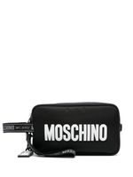 Moschino trousse de toilette à logo imprimé - Noir - thumbnail