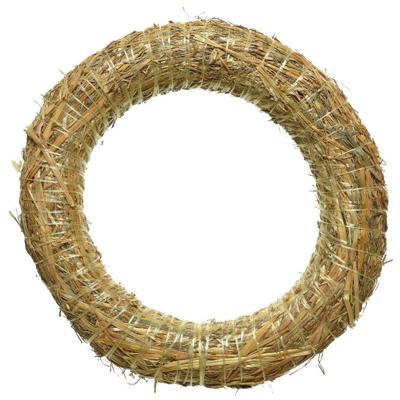 Decoris Kerstkrans van stro - 25 x 5 cm - DIY kransen maken?- kerst deurkrans