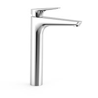 Wastafelkraan Tres Canigó Plus | Opbouw | Mengkraan | Hoog model | 1-hendel | Chroom