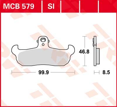 TRW Remblokken, en remschoenen voor de moto, MCB579 Allround organisch