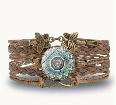 Groene mandala armband vlinder - Sieraden - Spiritueelboek.nl