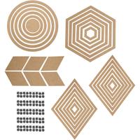 Creativ Company Muur decoraties, h: 5,5-29,5 cm, inhoud kan variëren , 10 set/ 1 doos