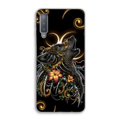 Huilende Wolf: Samsung Galaxy A7 (2018) Transparant Hoesje