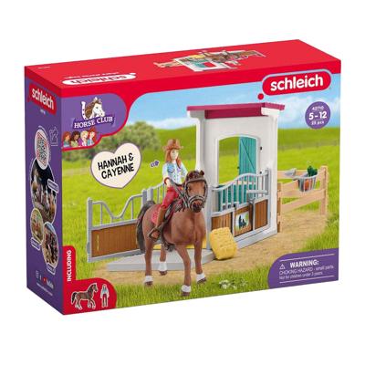 Schleich horse club paardenbox met hannah en cayenne 42710