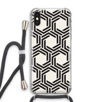 Geometrisch patroon: iPhone XS Transparant Hoesje met koord Geometrisch patroon: iPhone XS Transparant Hoesje met koord
