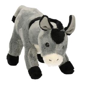 Cornelissen Pluche knuffel dieren Ezel - grijs - 23 cm - Speelgoed boerderij knuffels