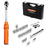 VEVOR Click momentsleutel 1/4-inch aandrijving 2,3-27,1 Nm dubbelzijdig oranje
