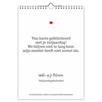What's up je boterham Verjaardagskalender A4