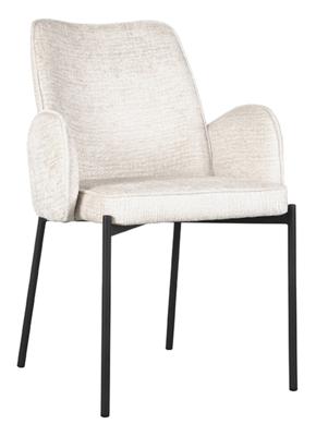 LABEL51 Eetkamerstoel 'Joni' Elegance stof, kleur Crème