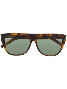 Saint Laurent Eyewear lunettes de soleil à monture oversize - Marron