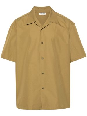 Jil Sander chemise en coton à manches courtes - Vert