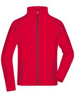James & Nicholson JN597 Men´s Structure Fleece Jacket - Red/Carbon - L