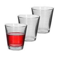 Alessandro Drinkglazen Lisboa - 3x stuks - glas - 230 ml - 8 x 9 cm