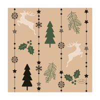 Duni servetten natural yuletid 24x24cm