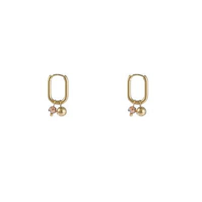 Day&Eve Oorringen Ball + Bead Mocca | Goud