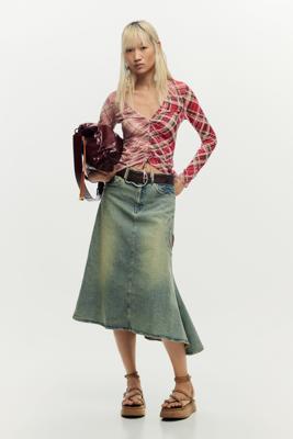 asymmetrische denimrok - BLUE - XS