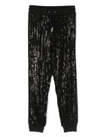 Michael Kors Kids pantalon de jogging orné de sequins à plaque logo - Noir