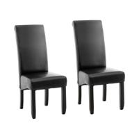 Stoel - Gestoffeerd - set van 2 - tot 180 kg - zitting 44,5 x 44 cm - zwart Stoel - Gestoffeerd - set van 2 - tot 180 kg - zitting 44,5 x 44 cm - zwart
