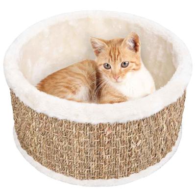 VidaXL Kattenmand rond 36 cm zeegras