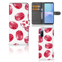 Sony Xperia 10 III Book Cover Pink Macarons - thumbnail