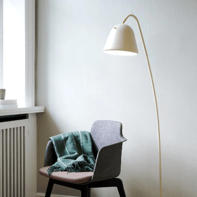 Staande vloerlamp beige E27 fitting &apos;Fleur&apos; 148cm