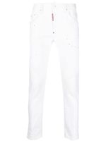 DSQUARED2 jean skinny Skater à effet taches de peinture - Blanc - thumbnail