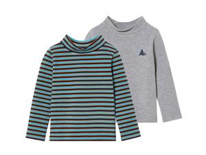 lupilu 2 kinder thermoshirts (110/116, Grijs/blauw/donkerblauw)