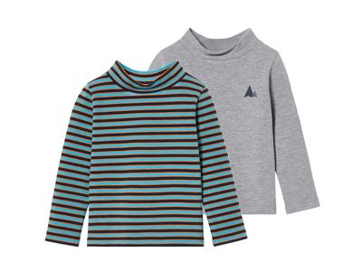 lupilu 2 kinder thermoshirts (110/116, Grijs/blauw/donkerblauw)