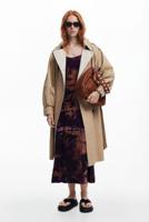 Gecombineerde trenchcoat - BROWN - XL