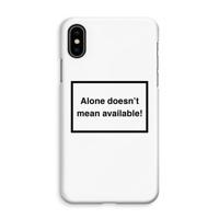 Alone: iPhone XS Max Volledig Geprint Hoesje