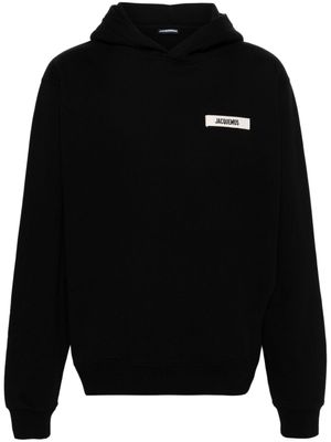 Jacquemus haut Le Hoodie Gros Grain - Noir