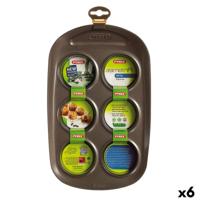 Bakplaat voor Muffins Pyrex Asimetria Zwart 29 x 18 x 5 cm (6 Stuks)