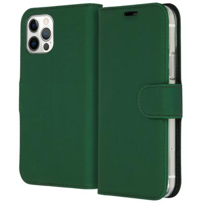 Accezz Wallet Softcase Bookcase iPhone 12 (Pro) Telefoonhoesje Groen