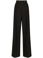 Dolce & Gabbana pantalon palazzo à logo en jacquard - Noir