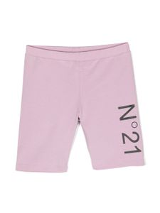 Nº21 Kids short de sport à logo imprimé - Violet